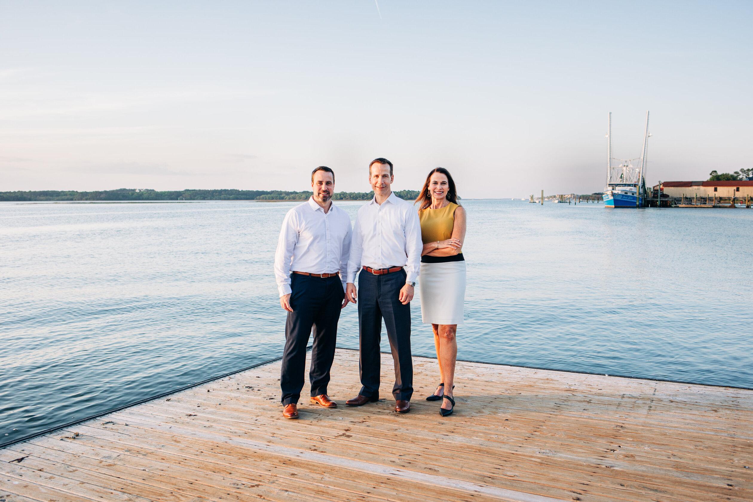 advsior team on the pier